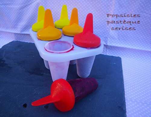 Popsicles pastèque cerises