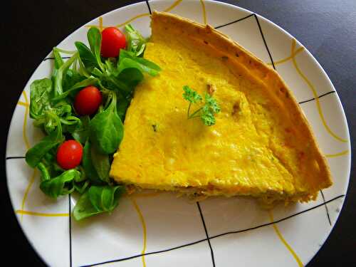 Quiche à la courge butternut et aux maquereaux