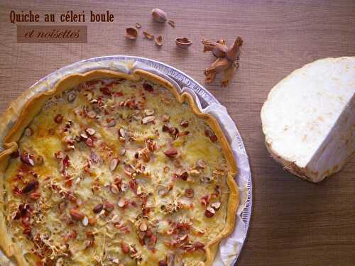 Quiche au céleri boule et noisettes