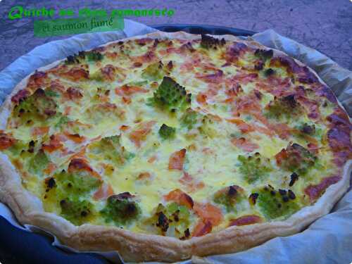 Quiche au chou romanesco et saumon fumé