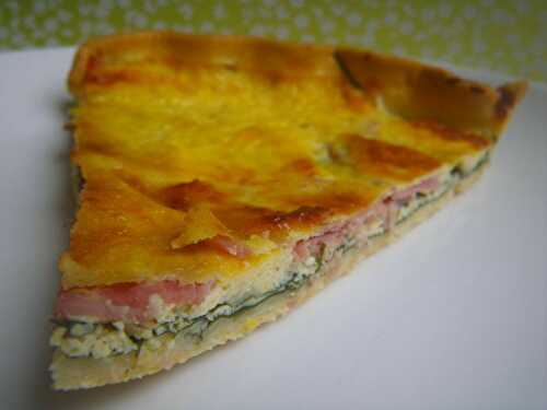 Quiche aux épinards, jambon et parmesan