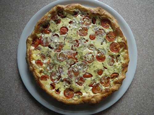 Quiche aux tomates cerises et céleri branche