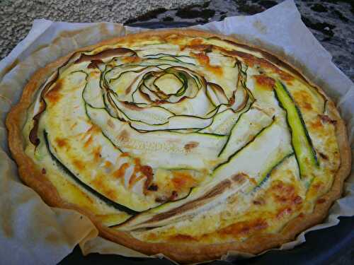 Quiche lorraine et spirale de courgettes