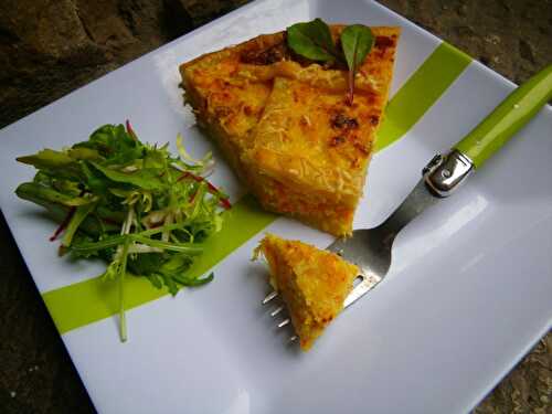 Quiche panais carotte au miel et à la moutarde