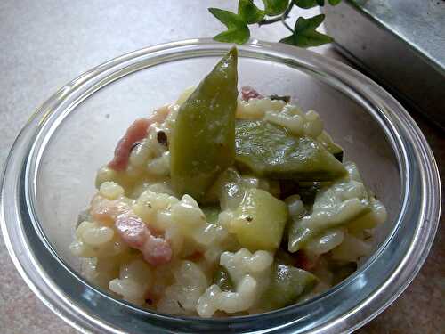 Risotto aux légumes verts croquants