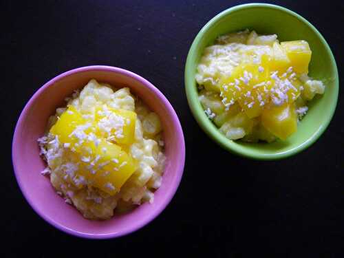 Riz au lait de coco et à la mangue