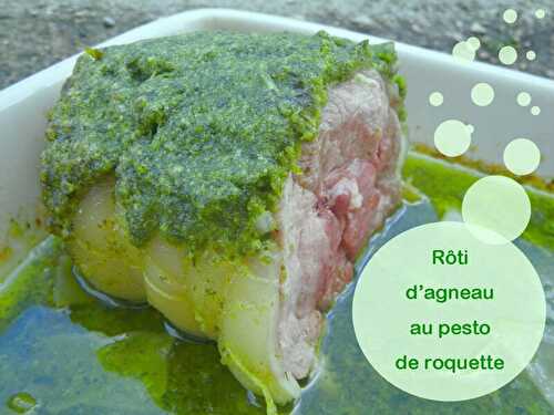 Rôti d'agneau au pesto de roquette