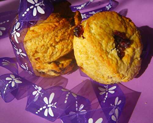 Scones aux cranberries et flocons d'avoine