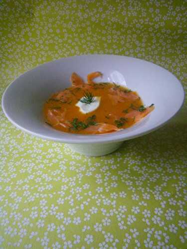 Soupe carottes fenouil et saumon fumé