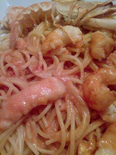 Spaghettis aux langoustines