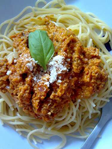 Spaghettis bolognese improvisées