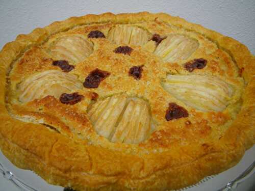 Tarte amandine aux poires (sans beurre)