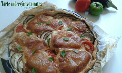 Tarte aubergine/tomates et scamorza fumée