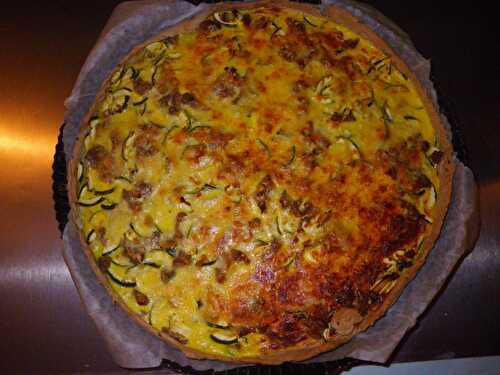 Tarte courgette andouillette