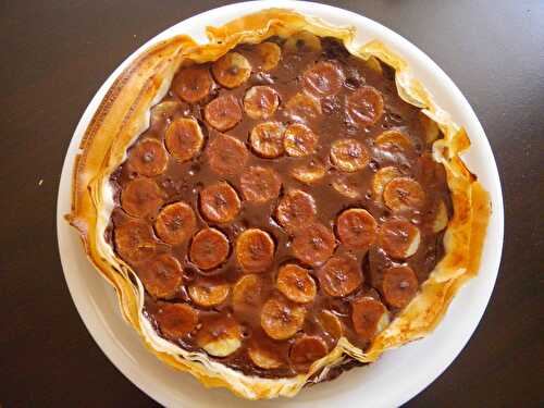 Tarte fine banane chocolat