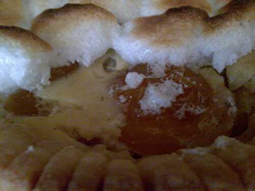 Tarte meringuée aux mirabelles et à la vanille