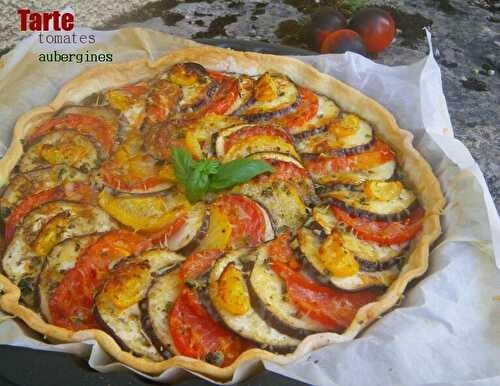 Tarte tomates et aubergine