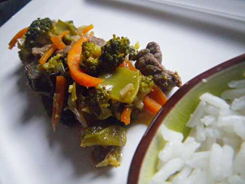 Wok de boeuf aux légumes croquants - La ronde des délices