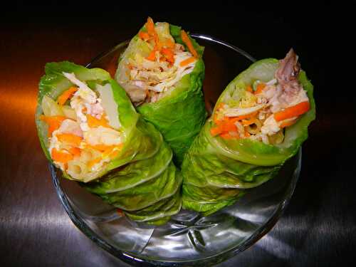 Wraps de chou vert au poulet