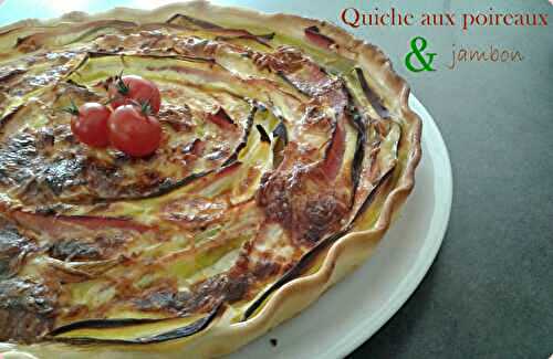 Quiche spirale aux poireaux et jambon