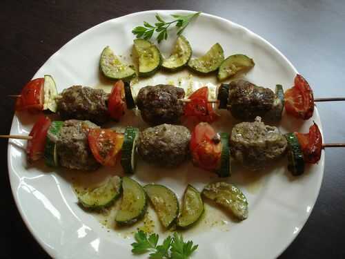 Brochettes de boeuf au pesto