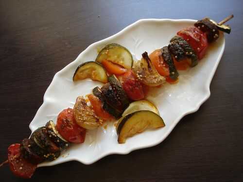 Brochettes de légumes du soleil au chorizo