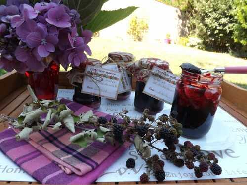 Gelée de mûres sauvages au parfum de violette