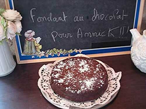 Fondant tout simple au chocolat et aux amandes