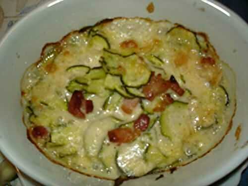 Tartiflette de courgettes au munster