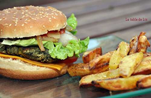 Hamburgers végétariens et frites