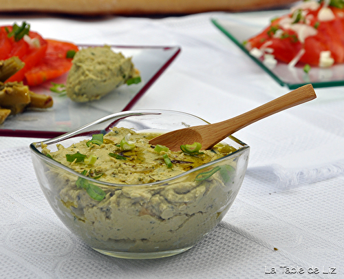 Houmous au basilic