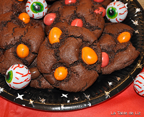 Les terrifiants cookies tout chocolat d’Halloween