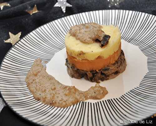 Parmentier de morilles flambées au Porto