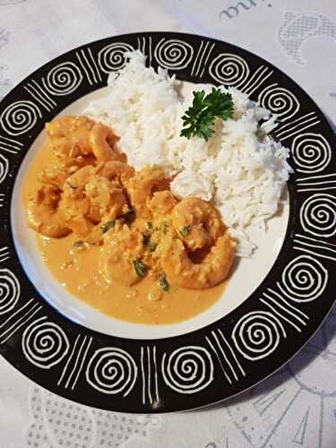 CURRY DE CREVETTES A L'INDIENNE