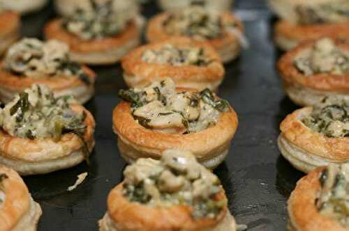 MINIS VOL-AU-VENT POULET-QUENELLES DE VEAU-CHAMPIGNONS