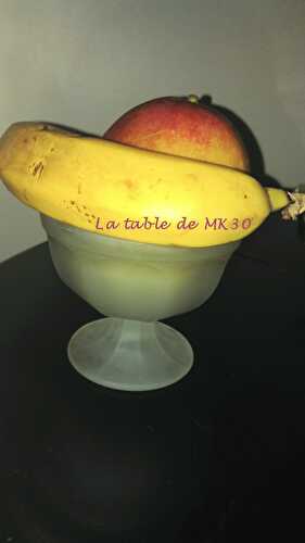 SORBET MANGUE-BANANE AVEC SORBETIÈRE