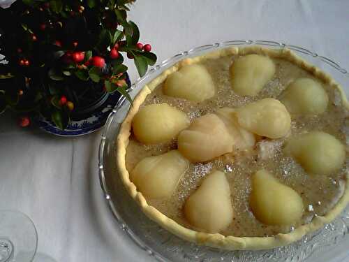 TARTE POIRES CHOCOLAT BLANC PRALINÉ