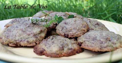 Cookies à la menthe fraîche et aux pépites de chocolat - La table de Vio