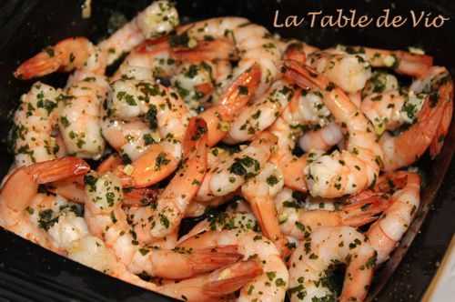 Crevettes à l'ail et au gingembre