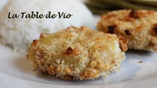 Croquettes de poisson et pommes de terre au four