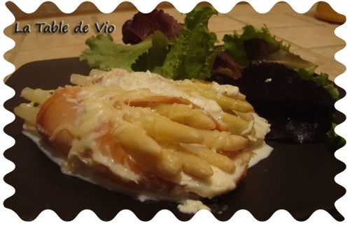 Gratin d'asperges au saumon - La table de Vio