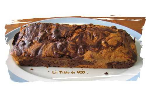 J – 14 : Cake marbré aux noix et au chocolat - La table de Vio