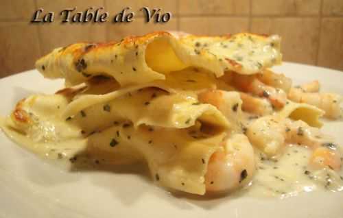 Lasagnes légères aux crevettes - La table de Vio
