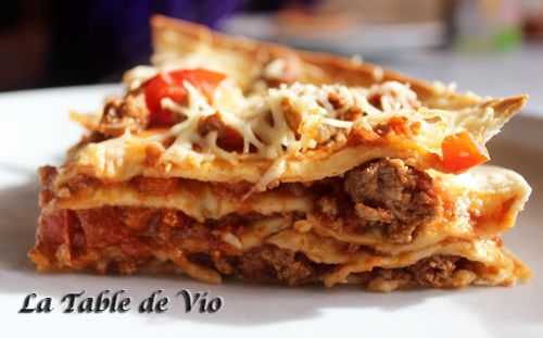 Lasagnes mexicaines (tortillas)