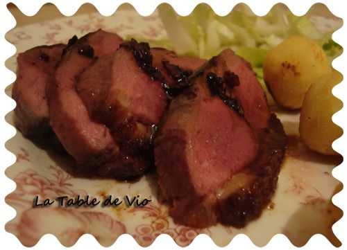 Magret de canard au miel et vinaigre balsamique