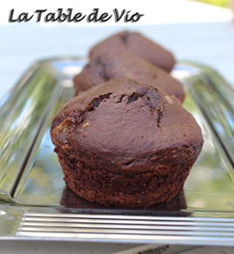 Muffins chocolat banane (sans beurre) - La table de Vio