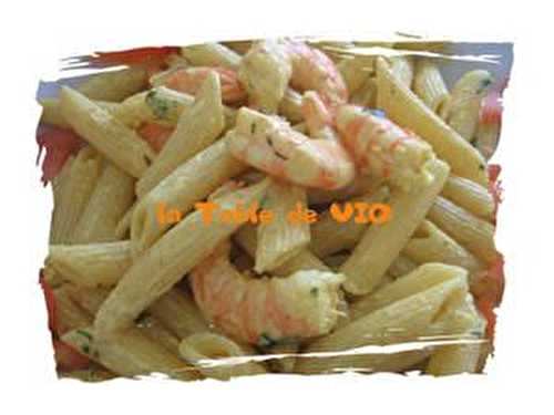 Penne crevettes-coco - La table de Vio
