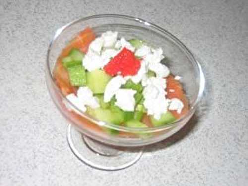 Salade de saumon au chèvre frais