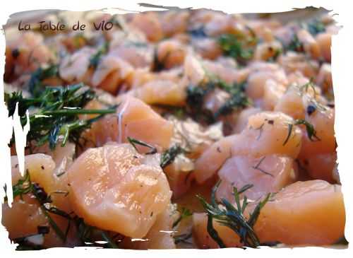 Tatare de saumon façon Gravlax