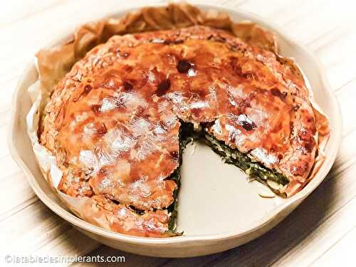 TOURTE AUX BLETTES ET ÉPINARDS sans gluten ni lactose ni œuf